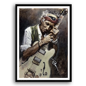Keith Richards Performance, Rolling Stones, Keith Richards Poster, Hard Rock, Keith Richards Gift, Rock Legend, Rolling Stones Downloadable