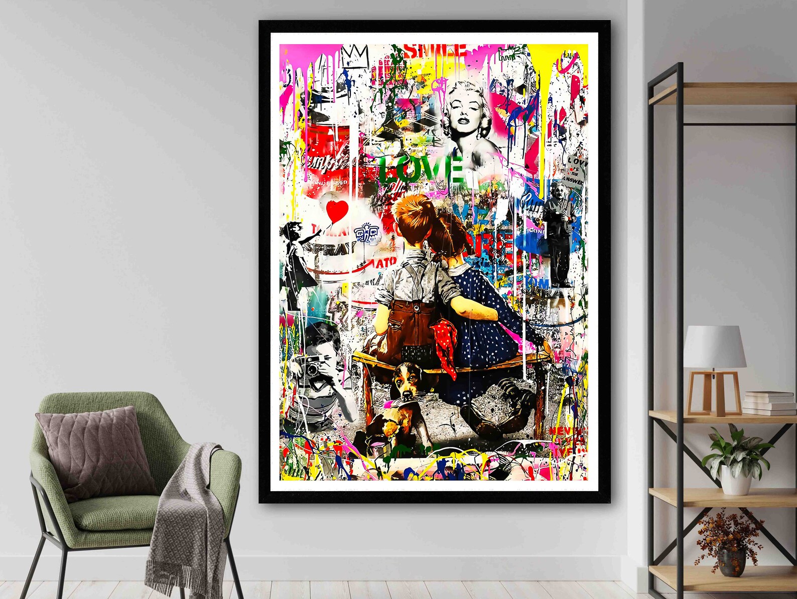 Banksy Two Little Urban Printable Download, Banksy Street Art, Graffiti