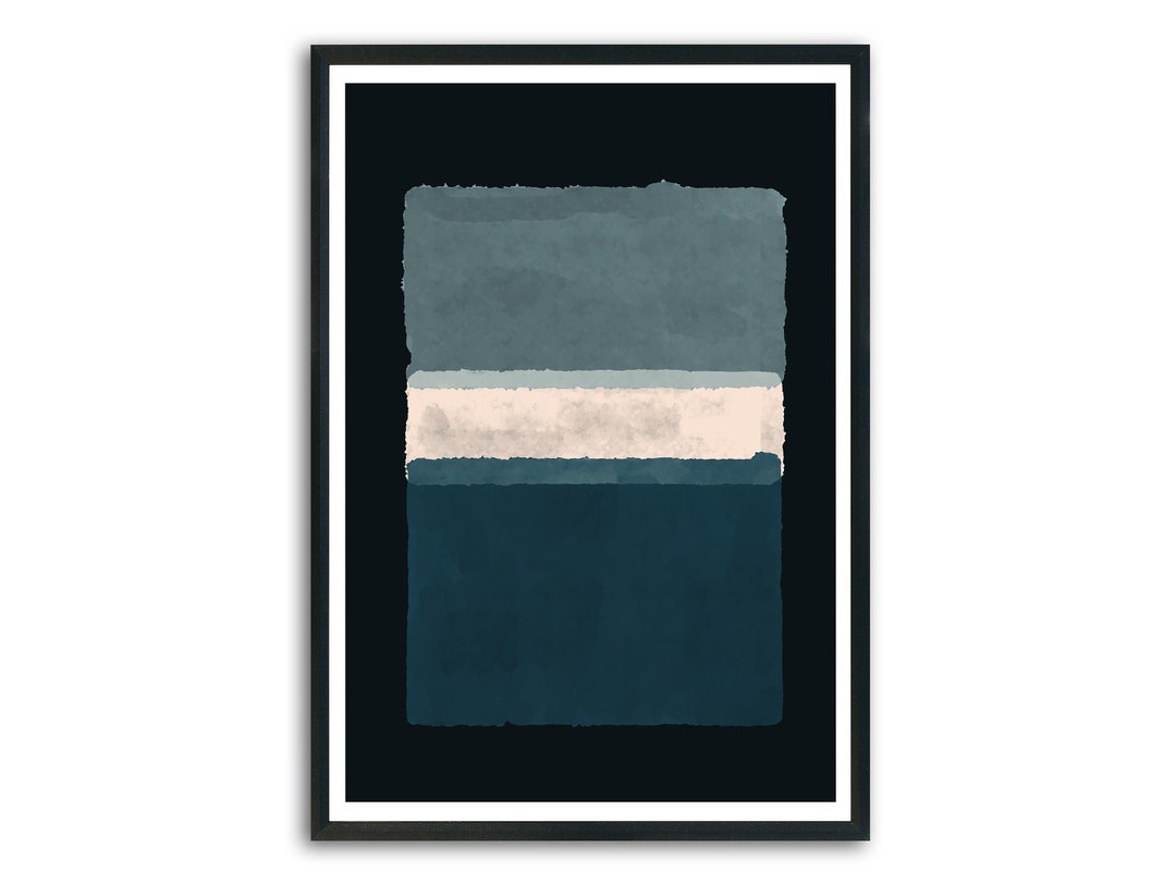 Rothko Inspired Printable Download, BLUE Abstract Digital Wall Art ...