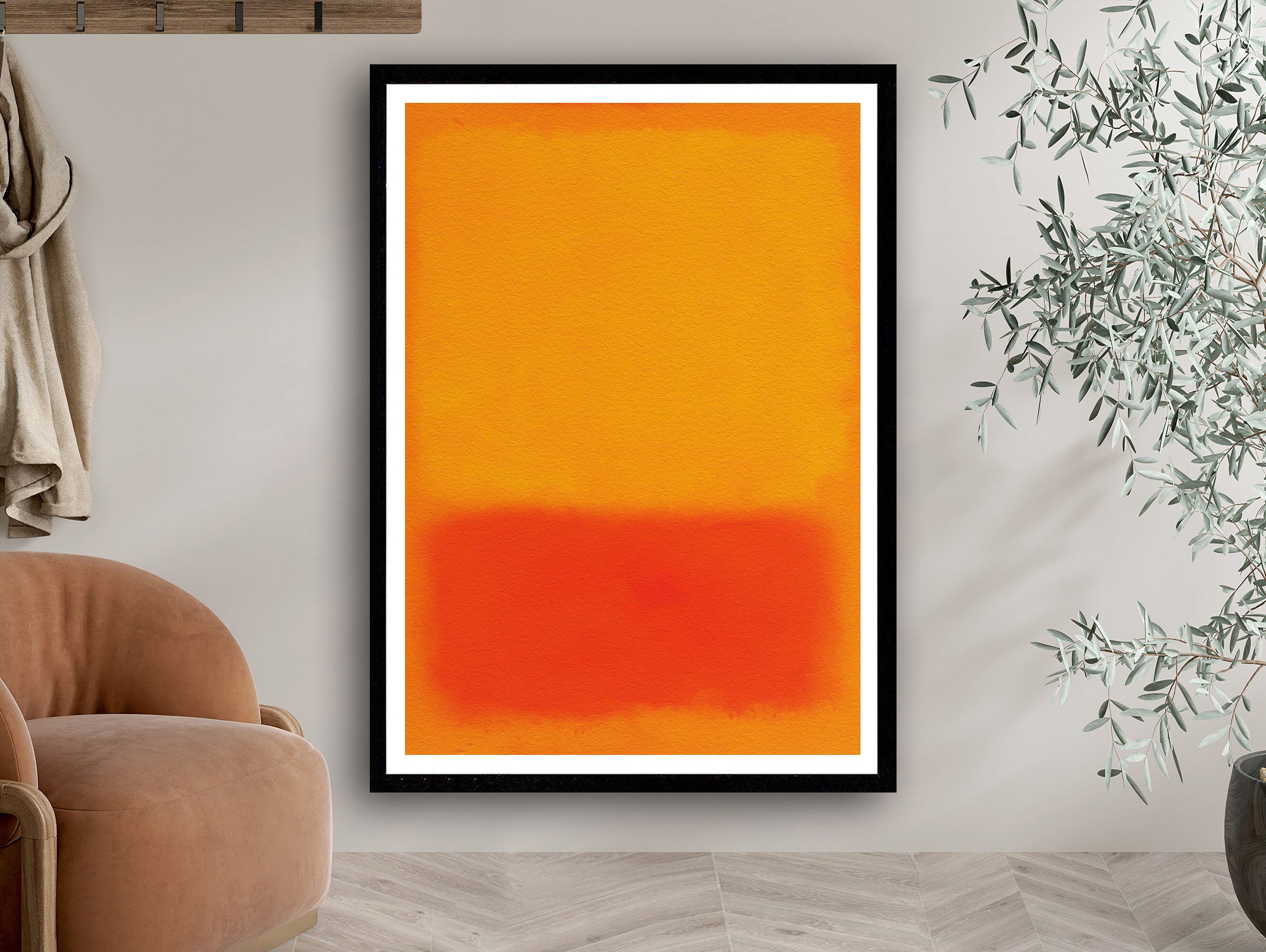Rothko Inspired Printable Download, Orange Rothko Abstract Digital Art ...