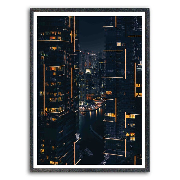 Nacht Stadtansicht druckbare Download, amerikanische Stadt Nachtlandschaften, Stadtbild Wand, Stadt Skyline Ansichten, Nacht Stadt Luftaufnahme, INSTANT DOWNLOAD