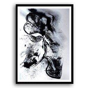 Black and White Abstract Digital Downloads Image Printable Wall Art, Abstract Print, Abstract Painting, Downloadable Art