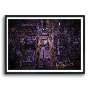 Cityscape At Night Printable Download, Skyline Cityscape, Night New York, New York City Skyline, Night City View, INSTANT DOWNLOAD
