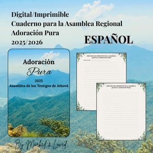 Adoración Pura 2025 adoracion cuaderno spanish, 2025 JW Convention Digital/Printable Journal, Regional Assembly JW Gifts, Good Notes PDF