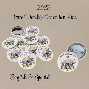 2025 Pure Worship Convention Pins, JW Convention Button Pins, Regional Convention, Pure Worship Favors