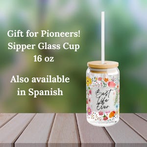 JW-cadeaus, Jw-pioniercadeaus, JW-cadeau voor zussen, JW-pionierschoolcadeaus 2025, 16 oz glazen beker, jw pioniersbekers
