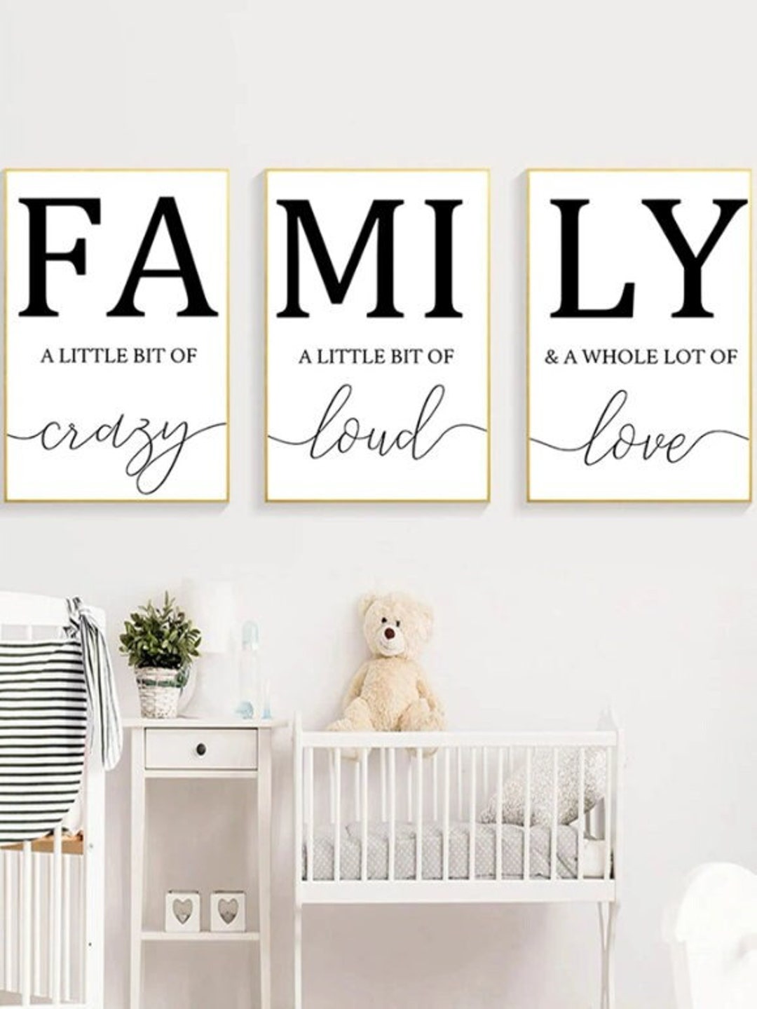 Set of 3 Canvas, Family Wall Art, Wall Decor, Bedroom Wall Decor