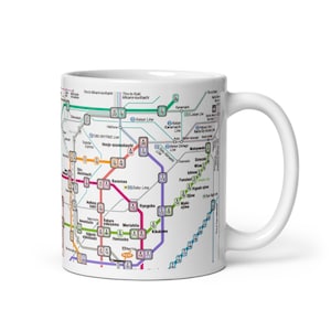 Tokyo Metro kaart keramische mok