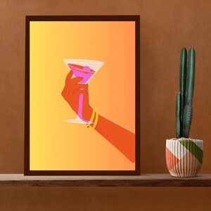 Cocktail Print, Colorful Bar Cart Gallery Wall art, Retro Cocktail Posters, Bar,kitchen Printable Art, Drinks Wall Decor, Digital Download