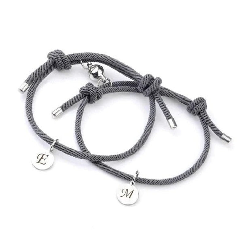 Magnetic Couple Bracelets Engraved Love Letter Bracelets Personalized Photo Inspiration