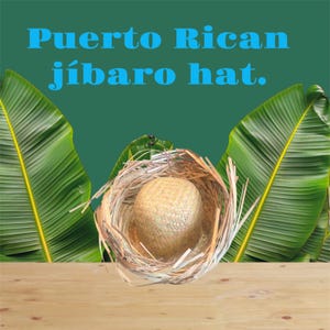 Pava. Sombrero jíbaro puertorriqueño. Sombrero típico puertorriqueño. Vestimenta tradicional de P.R. Edades 12 a adultos