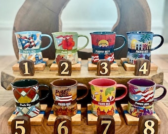 Free Shipping/Puerto Rico Taza Greca /Gift for Diaspora (1 Taza)