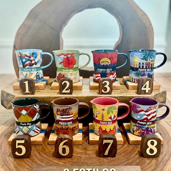 Free Shipping/Puerto Rico Taza Greca /Gift for Diaspora (1 Taza)