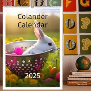 Colander Calendar (Seasonal Edition) US & Canada / Funny / Quirky / Christmas / Birthday / Gift Idea / Present / Novelty / Humor /