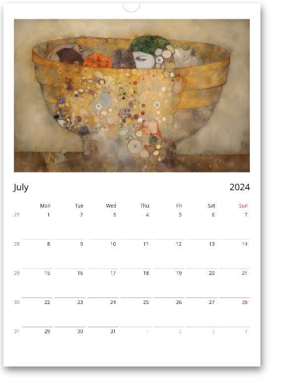 Europe / APAC Colander Calendar famous Artist Edition / Funny / Quirky / Christmas / Birthday