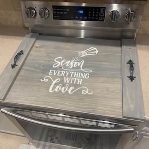 Farmhouse stove cover for gas or electric - Kitchen storage space - Season everything with love