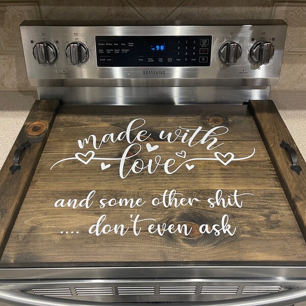 Stove Cover | Noodle Board | Personalized | Kitchen Decor | Gas Stove Top | Stove Decor | Electric Stove Cover | Made With Love | Handmade