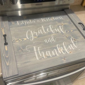 Personalized Stove Cover | Farmhouse Decor| Wood Stove Top Cover | Gas Stove Cover| Electric Stove Cover | Custom Noodle Board | Handmade