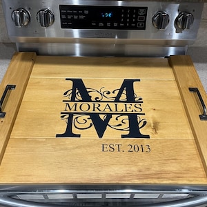 Personalized Stove Cover | Farmhouse Decor| Wood Stove Top Cover | Gas Stove Cover| Electric Stove Cover | Custom Noodle Board | Handmade