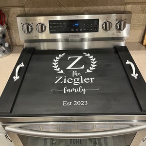 Stove Cover Noodle Board Personalized Kitchen Decor Wooden Stove Top Stove  Decor Electric Stove Cover Engraved Made With Love 