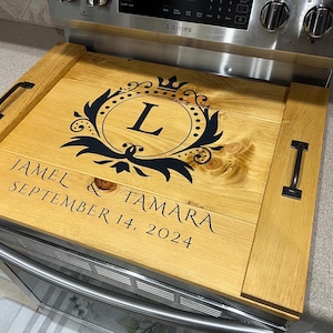 Personalized Stove Cover | Farmhouse Decor| Wood Stove Top Cover | Gas Stove Cover| Electric Stove Cover | Custom Noodle Board | Handmade