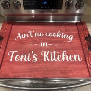 Personalized Stove Cover | Farmhouse Decor| Wood Stove Top Cover | Gas Stove Cover| Electric Stove Cover | Custom Noodle Board | Handmade