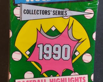 1990 Topps Woolworth Baseball Highlights Complete Set New in Box 33 Cards, Henderson, Ripken Jr, Ryan & many more