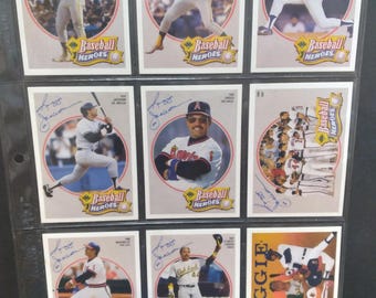 1990 Reggie Jackson Upper Deck Baseball Heroes Complete 10 card set (Cards 1-9 + Header)