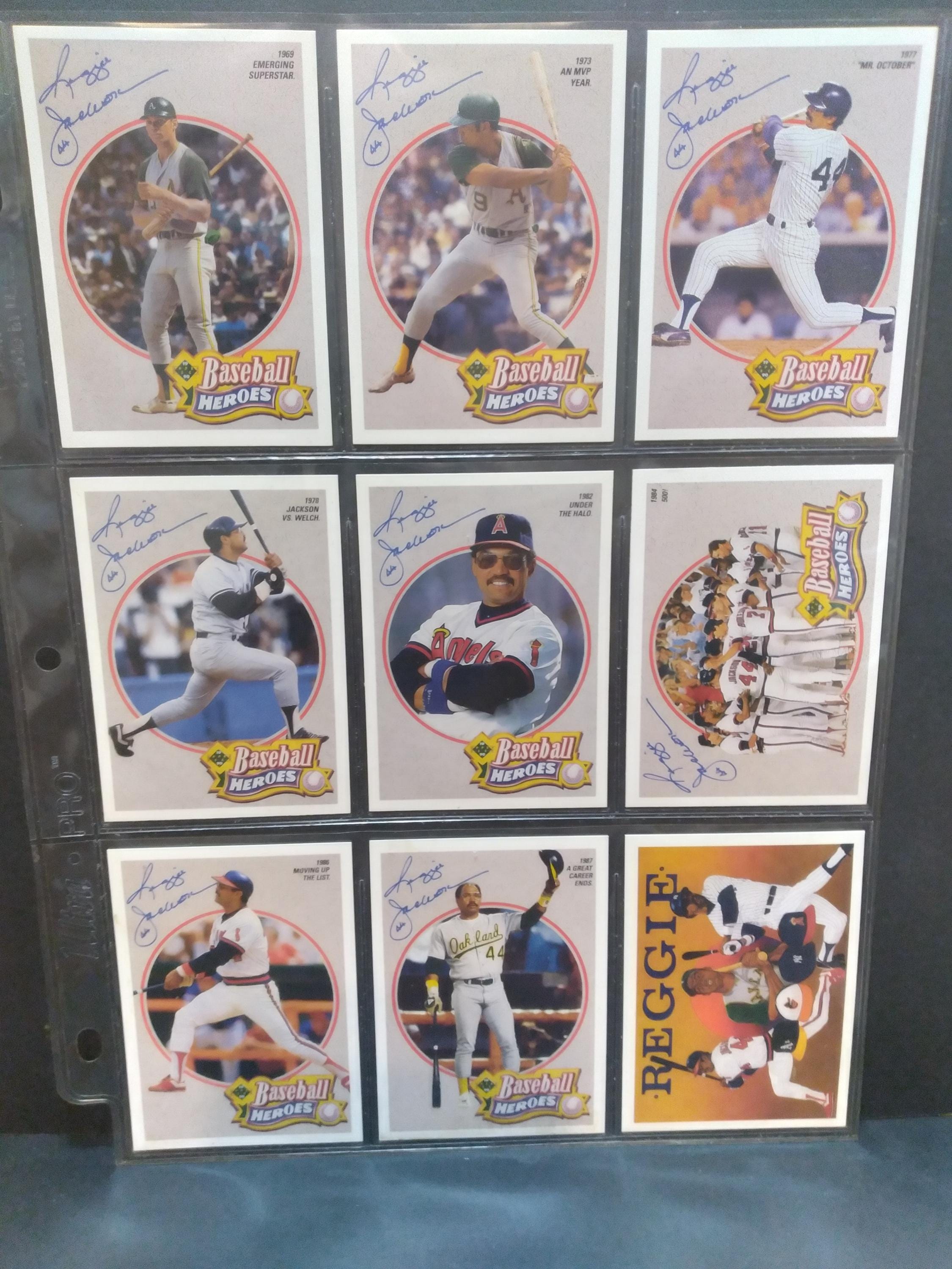 BASEBALL HEROES トレーディングカードセット 1990 Reggie Jackson Upper Deck Baseball Heroes Complete 10 Card