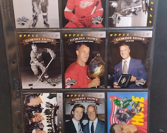 1992 Gordie Howe Upper Deck Hockey Heroes Complete 10 card set (Cards 19-27 + Header)