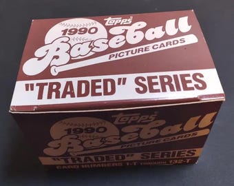 1990 Topps Traded Complete Set New in Box 132 Cards, Frank Thomas, John Olerud, Kevin Maas, Dave Justice RCs
