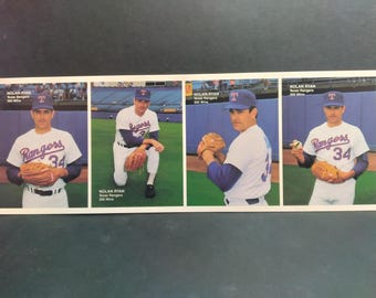 Rare 1991 Nolan Ryan 300 Wins Card Set # 1-4 Mothers Cookies UNCUT