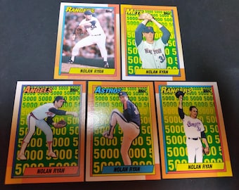 Subconjunto de tarjetas raras de Nolan Ryan de 1990, Topps 5000 Strikeouts, n.° 1-5