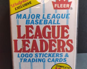 1987 Fleer Walgreens League Leaders Baseball Complete Set New in Box 44 Cards, Boggs, Puckett, Rose & many more