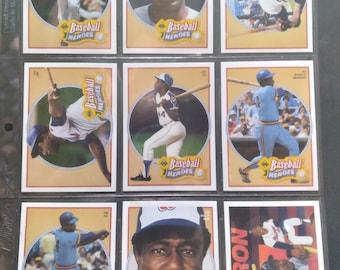 1991 Hank Aaron Upper Deck Baseball Heroes Complete 10 card set (Cards 19-27 + Header)