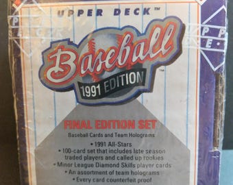 1991 Upper Deck Final Edition Baseball Complete Set New in Box 100 Cards, Jim Thome, Ivan Rodriguez, Pedro Martinez RCs & many more
