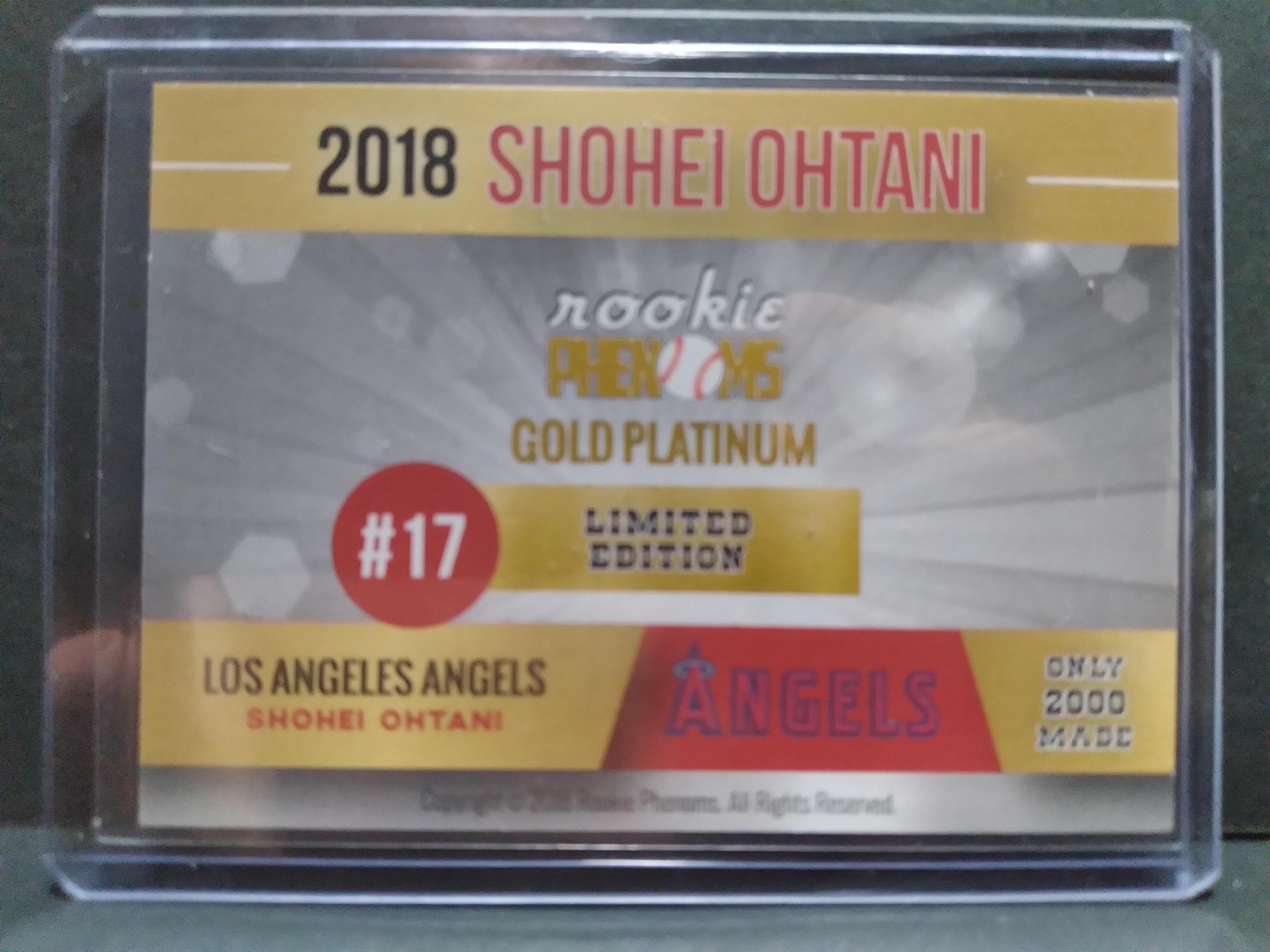 Rare 2018 Shohei Ohtani Rookie Phenom #17 Limited Edition RC