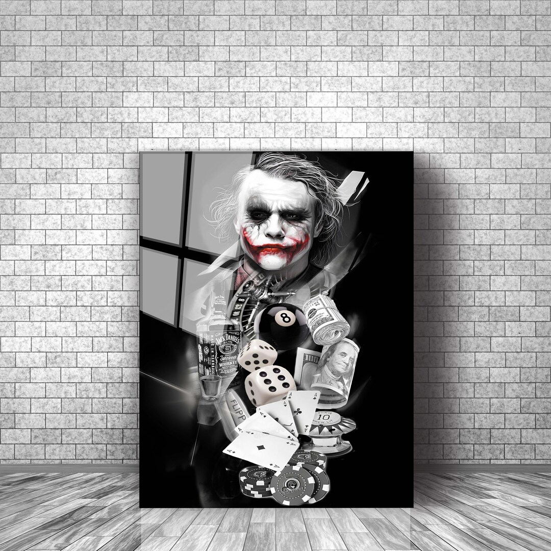 The Joker Wall Art Glass Printingmodern Home Decor Ideastempered