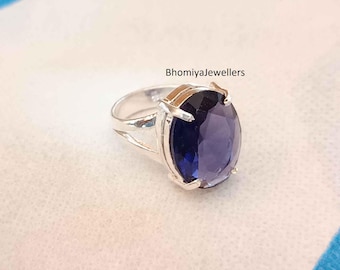 Amethyst Gemstone Ring, 925 Sterling Silver Ring, Handmade Jewelry, Oval Shape Ring, Ring For Woman, Bohemian Ring, Anniversary Ring, Gift
