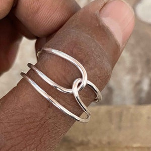 Big Chunky Knot Thumb Ring, 925 Sterling Silver Knot Ring For Women, Unique Handmade Weaved Ring, Statement Ring, Personalised Gift For Her