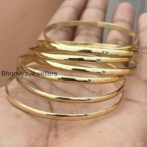 Set Of 7 Bangle, Pure 100% Solid Brass Bangle, Special Health Benefits, Stacking Bangle Perfect For Women & Bridesmaid Gift, Handmade Bangle