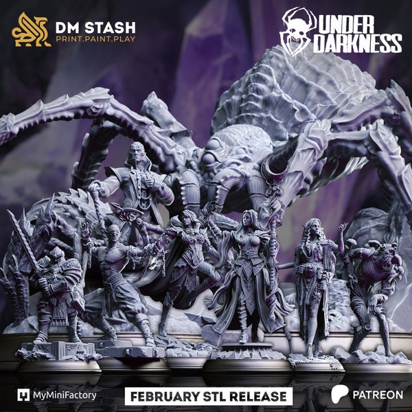 DM Stash: Under Darkness - Lifting the Veil Pt. II - 5e Kompatibles Campaign Pack (EN) inkl. 15 Miniaturen - Hochwertiger 8K 3D Druck