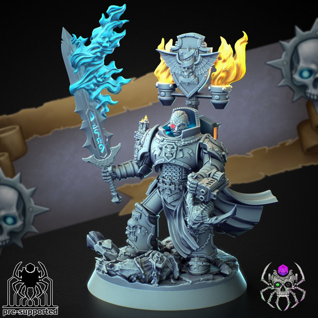EightLegsMiniatures: Demon Hunters - The High Warden - Tabletop Kit - 3D Printing - For Wargaming, Tabletop, RPG