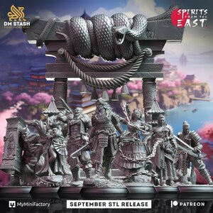 DM Stash: Espíritus del Este - Espíritus salvajes Pt. III - Pack de campaña compatible con 5e (EN) incluye 15 miniaturas - Impresión 3D de alta calidad