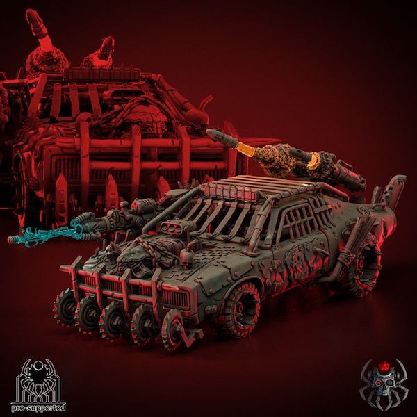 EightLegsMiniatures: Muscle Orkz Machine - 32mm Tabletop Kit - 8K 3D Druck - Für Wargaming, Tabletop, RPG