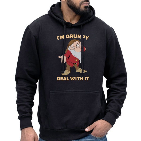 Soy sudadera con capucha divertida gruñón, sudadera con capucha del disfraz del Día Mundial del Libro, sudadera con capucha inspirada en Disney de los siete enanitos, viaje a Disneyland para hombres y mujeres, saltador de Disneyworld