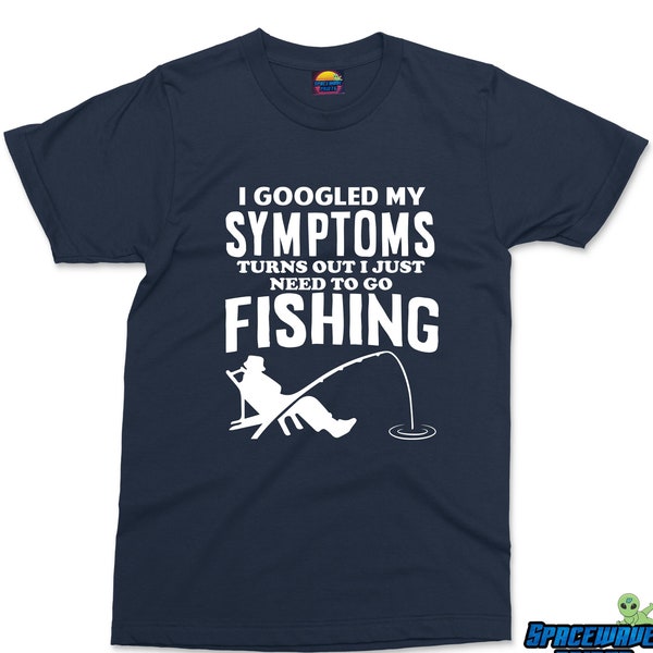 Sintomi della pesca T-shirt da uomo divertente, Amante della pesca, Papà Pesca con la lenza, Maglietta da pesca del nonno, Camicia regalo pescatore Abbigliamento Abbigliamento
