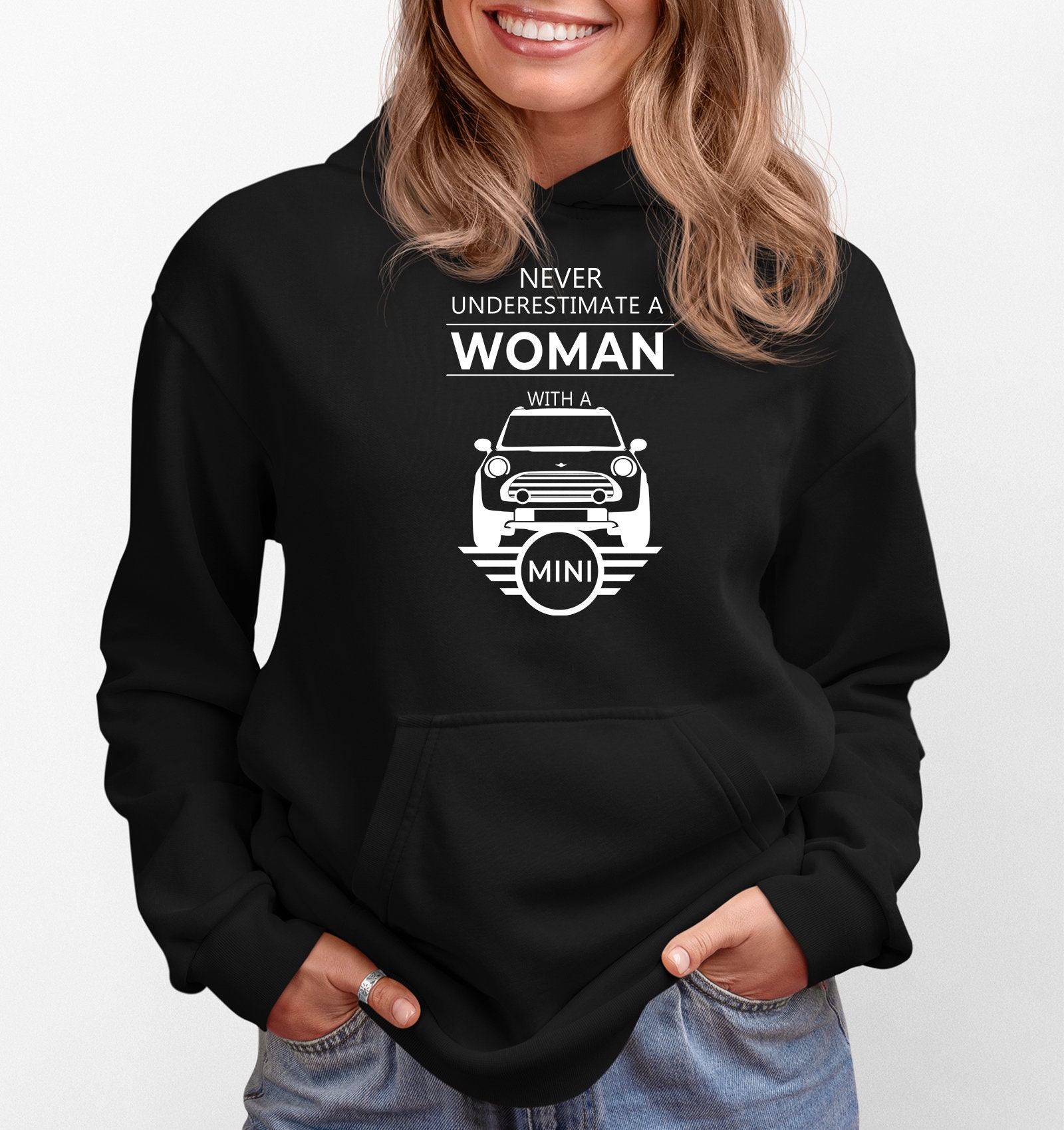 Mini Cooper Hoodie Vintage Mini Shirt Sweatshirt Hoody Pullover Car Sweater  Car Inspired Shirt Mini Car Owner Gift for Him Her 