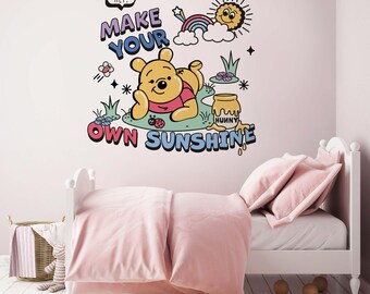 Winnie the Pooh wall decal peel and stick wall sticker for Pooh's lover free shipping wall decor for nursery disney wall art for kids.
