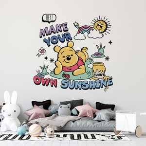 Winnie the Pooh wall decal removable wall sticker disney wall art for children room and nursery wallpaper free shipping wall decor for kids.